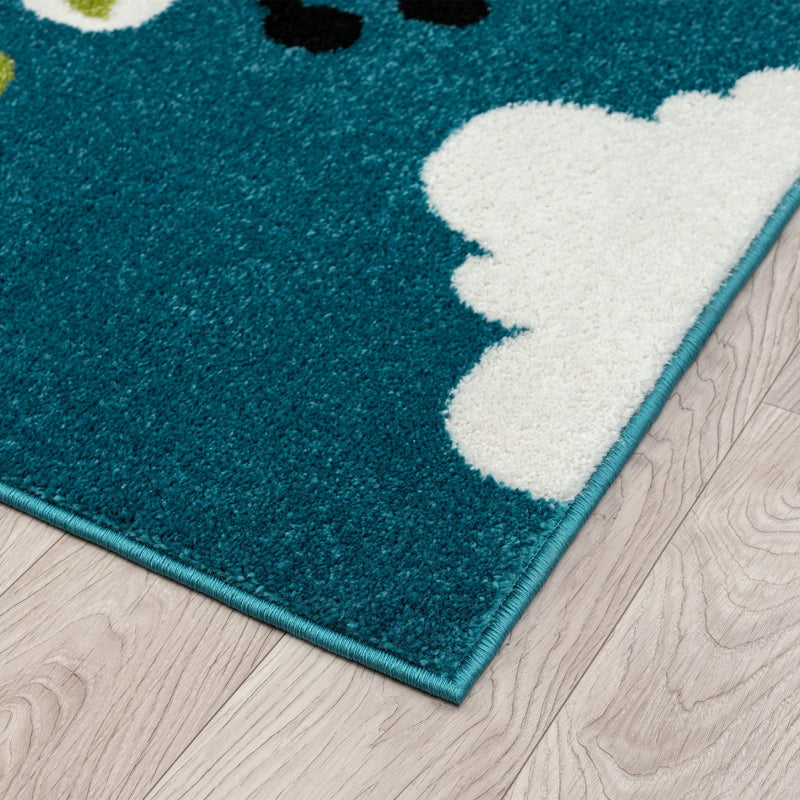 KidsVillage Giraffe Blue Rug