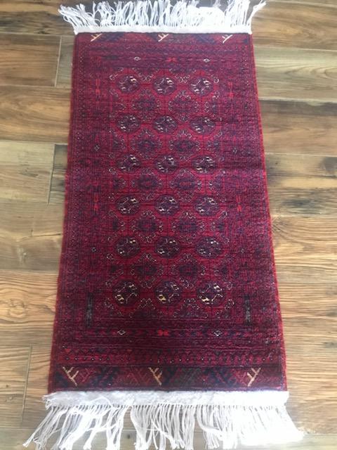 Doormat Handmade Afghan Ghondoz Red Rug