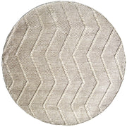 Zig Zag Cream Round Rug