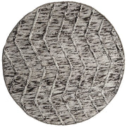 Zig Zag Natural Round Rug
