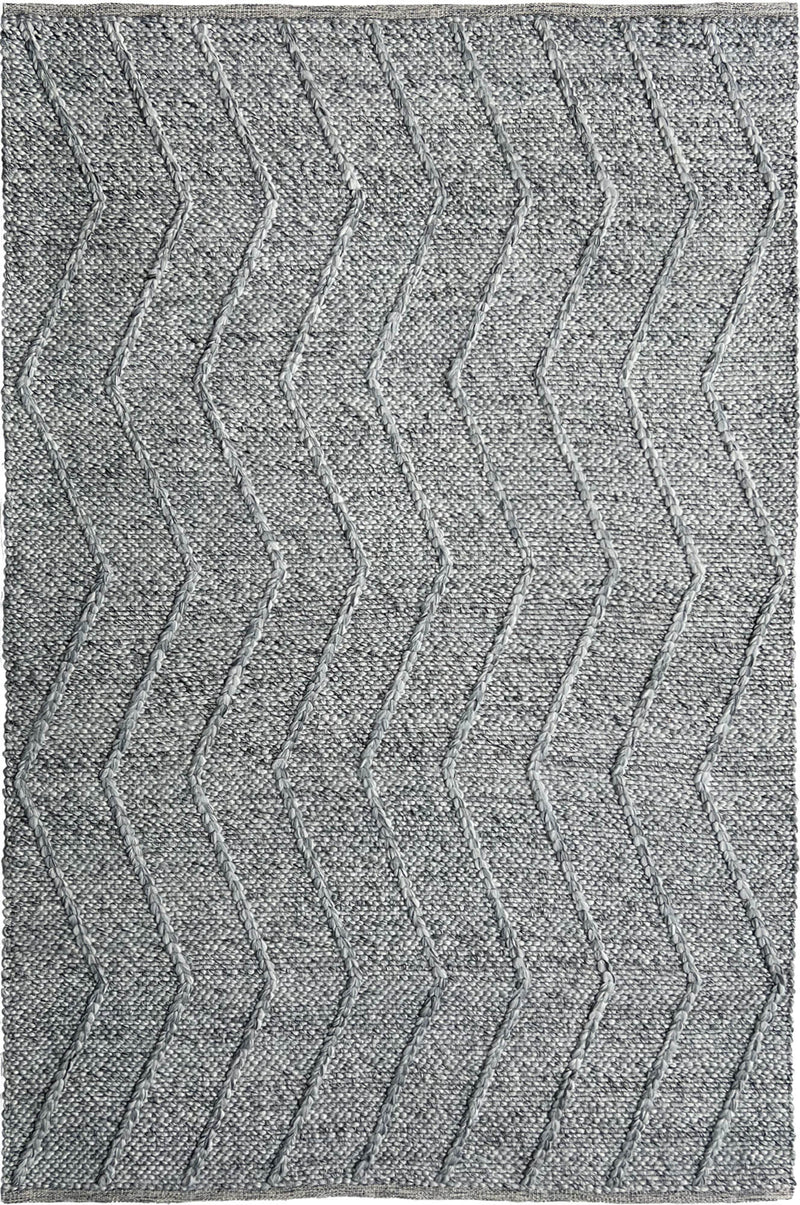 Zig Zag Spotted Grey Rug